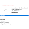 thumbnail image 2 of Release Bearing Clip - Compatible with 2013 - 2016 Scion FR-S 2014 2015, 2 of 2
