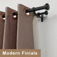 thumbnail image 2 of Modern Double Curtain Rods, Matte Black Curtain Rod 72-144 Inch Length Drapery Rods with Simple Decorative End Caps 1 Inch Front and 5/8 Inch Diameter Back Dual Curtain Rod Telescoping Window Rods, 2 of 7