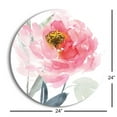 thumbnail image 3 of Vivid Flower Fuchsia Floral 24 inch Glass Round Wall Hanging Sign, 3 of 4