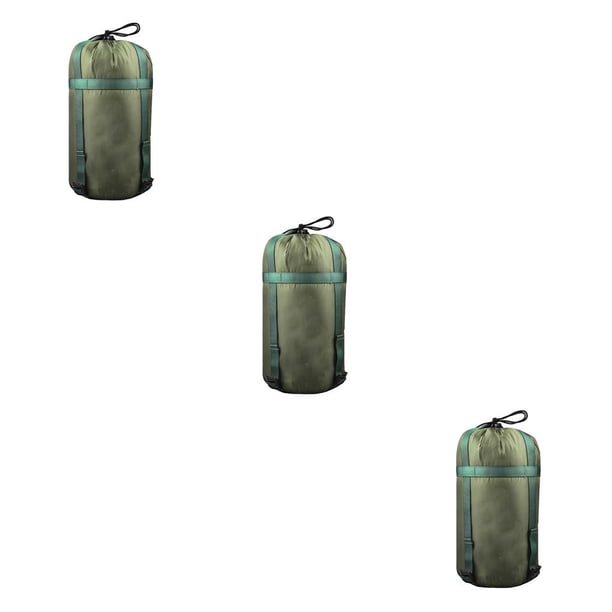 Eigraketly Bolsa de compresión Hebilla ajustable Uniforme Material de presurización Saco Textura interna para acampar al aire libre Verde militar Verde militar 3piezas Eigraketly CBP234848