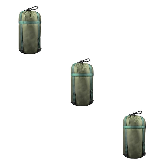 Toystoory Bolsa de compresión Ligero Hebilla ajustable Saco de cosas Textura interna suave para acampar al aire libre Verde militar Verde militar 3Conjunto