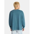 thumbnail image 3 of No Boundaries Cotton Washed Tee with Long Sleeves, Men's & Big Men's, 3 of 5