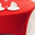 thumbnail image 4 of Balsa Circle 60" Spandex 5 Feet Round Fitted Stretchable Tablecloth Red, 4 of 8