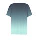 thumbnail image 5 of Camiseta para Mujer Camiseta Estampada Botón Manga Corta Diario Fin de Semana Moda Básica Cuello en V Top Regular Cian/2XL, 5 of 7