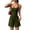 Army Green, variant on Rompers for Women Open Back Square Neck Vacation Casual Jumpsuits Spaghetti Strap Cinched Waist Pleated Summer Rompers Dark Blue L