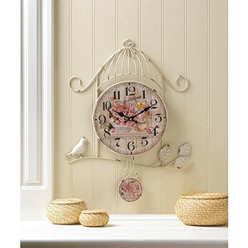 ALAZA Home Decor Lavender Flower Bicycle Provence France Round Acrylic 9.5 Inch Wall Clock Non Ticking Silent Clock Art for Living Room Kitchen Bedroom
