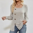 thumbnail image 6 of Jesscasday Trendy Oversized Bubble Arm Sweatshirt Soft Polyester Comfortable Ladies Tops, 6 of 17