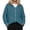 Blue, variant on Women's Shirts Henley Dressy Casual Slim Loose Hooded Plus Size Solid Color Long Sleeved Cardigan Jacket Sun Shirt Loose Fit Blouses M-2XL