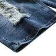 thumbnail image 4 of cllios Men's Ripped Denim Shorts Slim Stretch Distressed Shorts Classic Fit Summer Workout Jean Shorts Zipper Open Five Point Short with Pockets, 4 of 9