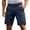 Blue, variant on Men's Cargo Shorts Cotton Twill 8" Inseam Knee Length Chino Short Pants Classic Fit Utility Multi-Pocket Outdoor Work Wear for Hiking Fishing with 6 Pockets