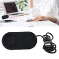thumbnail image 1 of Mini USB Speaker, Stereo Sound Sound Card Decoding USB Interface Mini USB Dual Speakers Non Slip Design  for Laptop for PC, 1 of 8