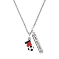 thumbnail image 1 of Delight Jewelry Silvertone I love Soccer - Red Heart Silvertone Always My Mother Bar Charm Necklace, 23", 1 of 4