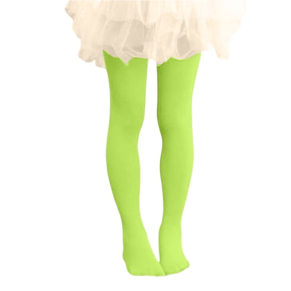 YOUYEDIAN Girls Ballet Tights Toddler Soft Footed Dance Tights Kids Stretch Skinny Leggings (Green, XL)
