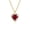 RED, variant on JEWELRY 18K Yellow Gold-Plated Stainless-Steel Heart Shape Zircon Pendant Necklace Women 18"- Color Red