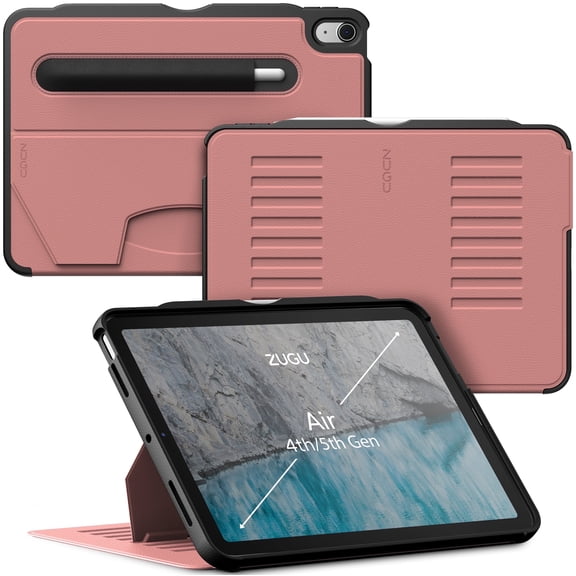 ZUGU CASE for iPad Air 11 (M2/M3/M4) 2024/2025/2026 & iPad Air Gen 4 & 5 10.9 Inch (2020/2022) - Protective, Ultra Thin, Magnetic Stand, Sleep/Wake Cover - Desert Rose