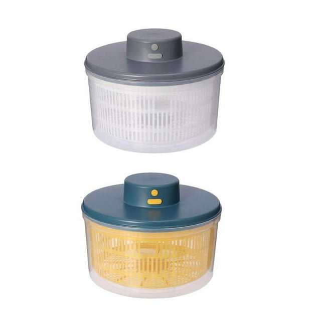 GUOOL 2pcs Electric Salad Quick Dry Fruit Drainer Dry Clear Bowl Kitchen