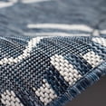 thumbnail image 3 of CARMEL Indoor/Outdoor Power Loomed Synthetic Blend Low Profile Area Rug - Transitional Border Garden Nature Decorative (Dragonfly Navy) (1'11" x 4'11"), 3 of 5