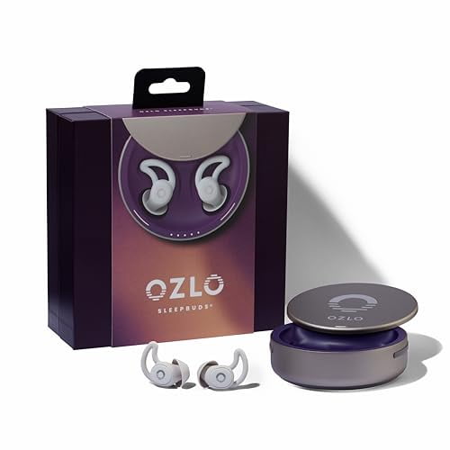 Ozlo Sleepbuds® | Cómodos auriculares para dormir de lado | Hasta 10 horas de transmisión Bluetooth LE | Sonidos para dormir respaldados por la ciencia | Auriculares cómodos que bloquean los ronquidos