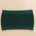 thumbnail image 5 of Voska Women's Strapless Bandeau Bra Seamless Bralette Soft Stretchy Non-Padded Wireless Tube Top Bras Dark Green 32, 5 of 7