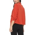 thumbnail image 4 of Women's Elegant Draped Blazer Casual Open Front 3/4 Sleeve Jacket, 4 of 6