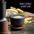 thumbnail image 2 of Rosendahl RÅ Salt Cellar with Ash Wood Lid - Black Ceramic, Rustic Stoneware with Cast Iron Look, Japandi Inspired Design, Stylish Addition to Your Table Setting, 2 of 7