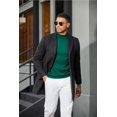 thumbnail image 2 of COOFANDY Mens Mock Turtleneck Short Sleeve Sweater Casual Stylish Knitted Pullover Slim Fit Dress Sweater Basic Tops, 2 of 6