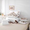 thumbnail image 5 of YST Windmill Queen Comforter Set 7 Pcs,Rustic Barn Farmhouse Bed in a Bag,Chick Cow Farm Animals Sheet Set,Hand Drawn Illustration Sheets,Countryside Rural Meadow Room Decor Bed Set,Taupe, 5 of 5