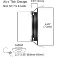 thumbnail image 3 of 4 x LED Recessed Spotlight 12V Hole 58-65mm 3W 3200K Recessed Ceiling Light for Motorhome Boat Caravan Van Yacht, Warm White (Black), 3 of 5