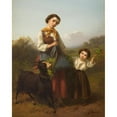 thumbnail image 3 of Ferdinand Maröhn 12x14 Black Modern Framed Museum Art Print Titled - Young Female Shepherd with Child, 3 of 5
