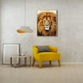 thumbnail image 3 of COMIO Lion Head Canvas Prints Wall Art with Golden Frame 12x16in / 16x20in 16x20in, 3 of 4