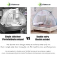 thumbnail image 5 of Pop Up Bed Net Tent Portable Fine Mesh, Fully Enclosed Easy To Install Foldable Insect Screen 180x200x150 Cm, Double Door Versatile Tent For Indoor And Outdoor Use, 5 of 5