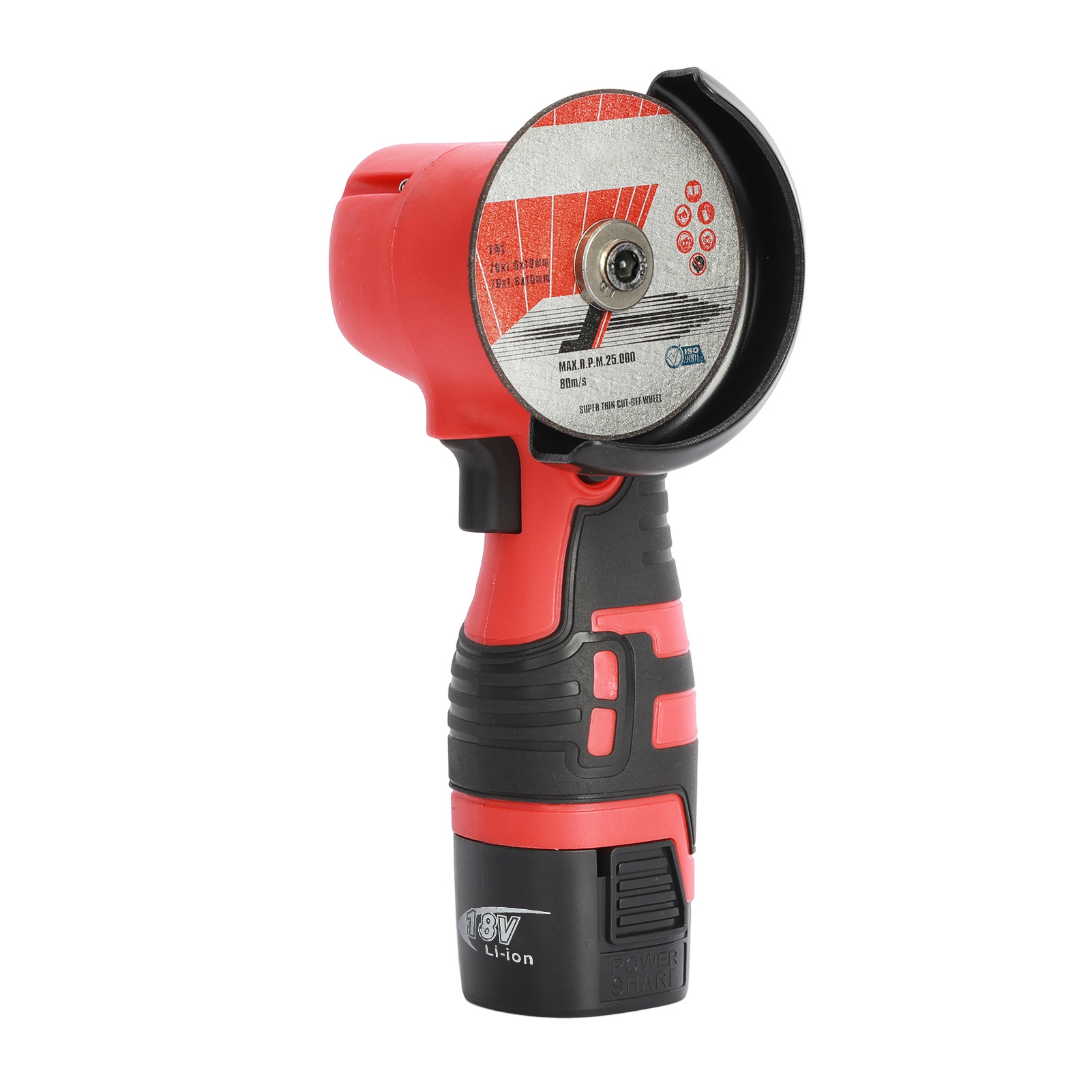 Nuoxin Electric Brushless Cordless Angle Grinder, 18V Angle Grinder Tool Cutting Tool with 2 Batteries, and 2 Types Cutting Discs for Cutting, Polishing, Grinding, and Rust Removal