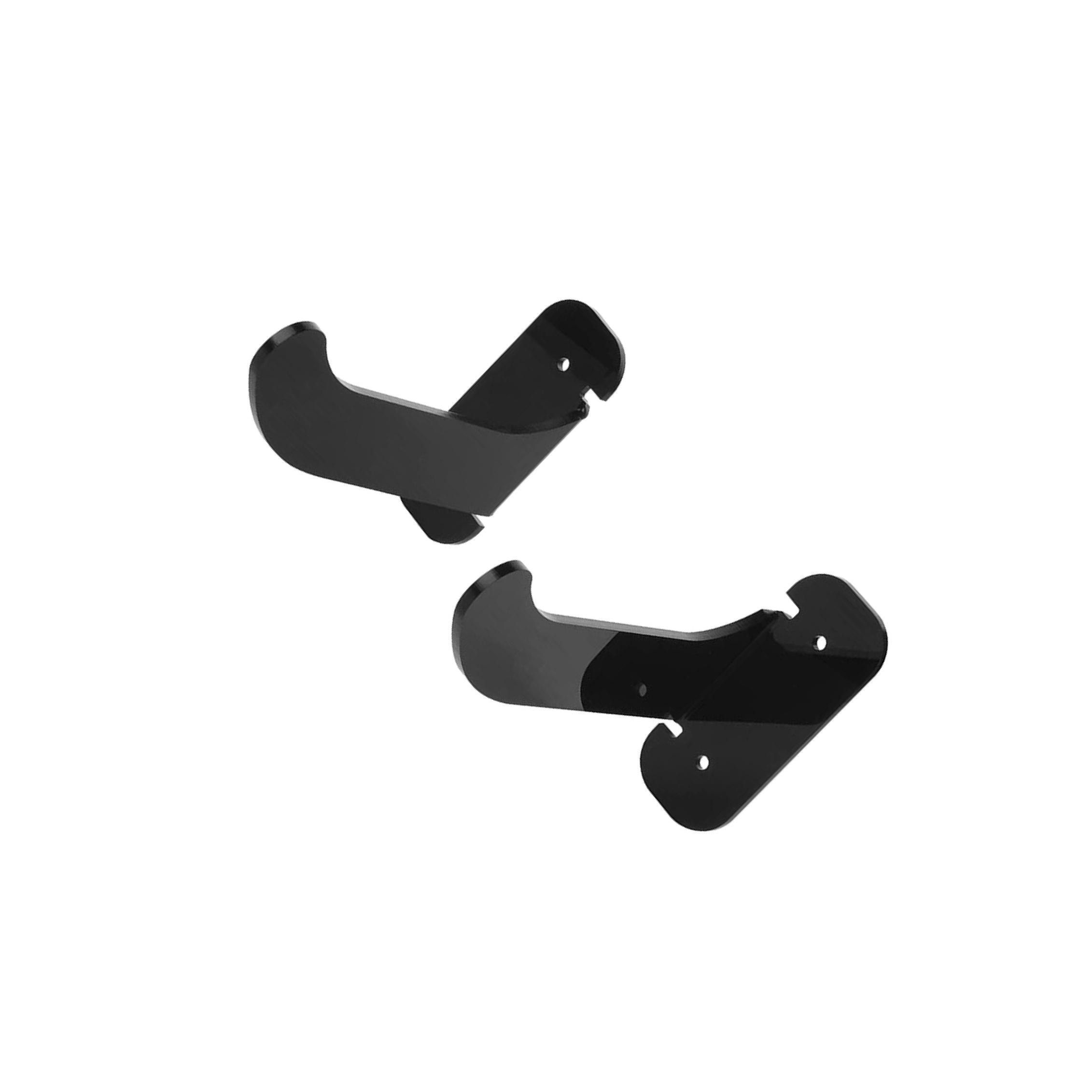 ziyahi Acrylic Yoga Mat Holder Wall Mount Hanging Rack for Workout Fitness Yoga Black