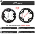 thumbnail image 4 of BUCKLOS 42/32/24T Mountain Bicycle Triple Chainring for 10 speed Shimano Chain Ring, 4 of 7