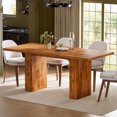 thumbnail image 1 of GUNAITO 71" Dining Table for 6-10 Persons Modern Wood Kitchen Table for Dining Room Rectangular Table with storage Walnut, 1 of 8