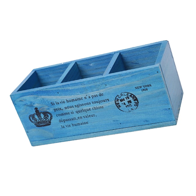 VARIOS Caja De Almacenamiento De Bonsai Maceta Maceta Contenedor De Hierbas Decoración Del Jardín arte De DIY Decoración Interior Libre 3 Cuadrícula n. degree 13 DYNWAVEMX Jardinera suculenta de madera