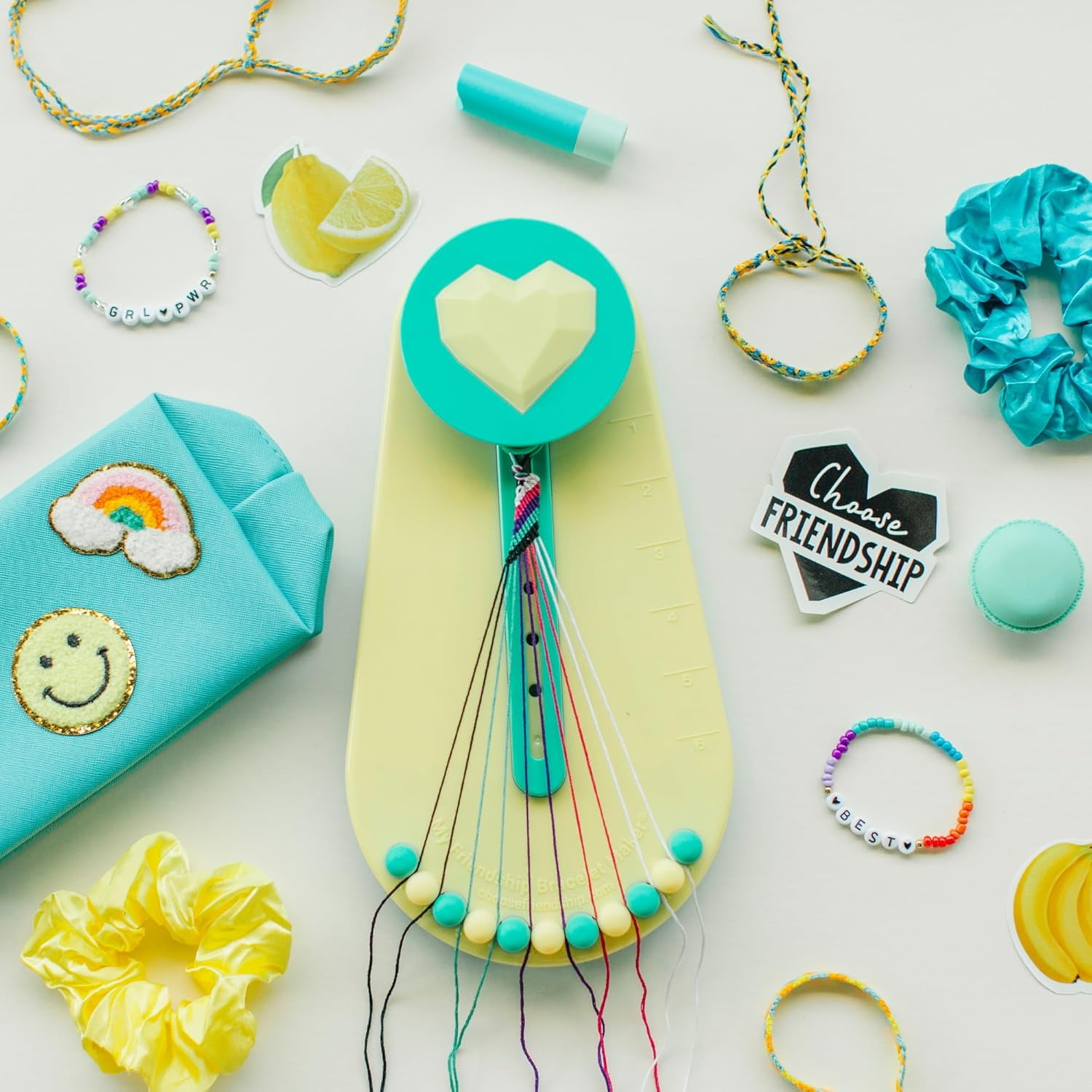 Choose Friendship My Friendship Bracelet Maker (New and Improved) Jewelry Making Kit, 20 Threads, Taffy
