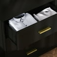 thumbnail image 6 of KULAGAGA  Modern 6 Drawer Dresser for Bedroom, Storage Chest of Drawers for Living Room, Hallway, Entryway, Nursery, 6 of 7