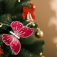 thumbnail image 4 of YIKA Christmas Tree Decoration Simulation Fabric Sequin Butterflies Ornaments Christmas Decorations Christmas Decorations Indoor Red, 4 of 6