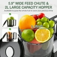 thumbnail image 3 of 5.9" Wide Feed Chute Cold Press Juicer for Whole Vegetable & Fruit, 250W Slow Masticating Juicer Machines with with Dual-Layer Strainer, 3 of 7
