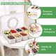 thumbnail image 3 of Bandejas Con Divisiones, Tapas Y Asas, Contenedores Transparentes Para Refrigerios, Cajas Portátiles Para Refrigerios De Verduras Y Frutas Para Exteriores, Cocina (Cuadrado blanco), 3 of 4