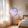 thumbnail image 1 of Round Acrylic Puzzle Suncatcher - Stained Glass Style Window Hanging Dreamy For Home Decor, 1 of 6