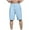 Sky Blue, variant on WREESH Men's Linen Shorts with Elastic Drawstring Waist - Summer Breathable Casual Workout Gym Athletic Beach Shorts