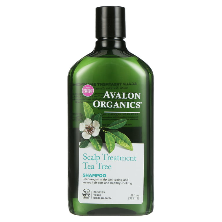sæt boble Idol Avalon Organics Scalp Treatment Tea Tree Shampoo, 11 Fl Oz - Walmart.com