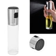 thumbnail image 4 of Seasoning Bottle, Baking Oil Bottle Press-type Design 100ml ABS Easy To  Kitchen Tool Spray Bottle  For Olive Oil For Vinegar For Cooking Oil Space Silver, 4 of 8