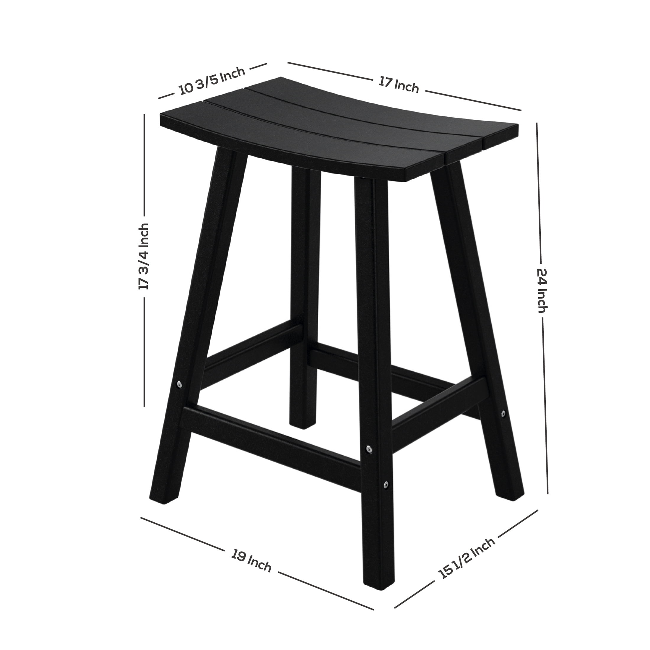 GARDEN 24" Inches Adirondack Plastic Outdoor Bar Stools for Patio, Lime