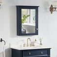 thumbnail image 4 of Angeleshome 24"x 30" Wall Mounted Medicine Cabinet with Mirror, 3 Tier Wooden Mirror Cabinet Storage Organizer with 2 Shelves Single Soft-Close Door, Navy Blue, 4 of 12
