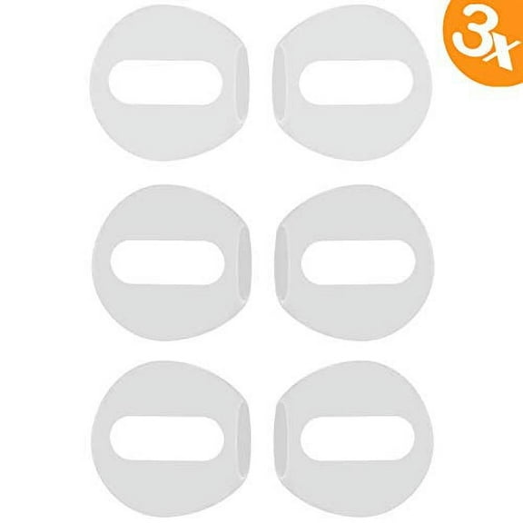 epacks EarFit Covers for AirPods Wireless Headphones | Slimfit for Case | Secure Silicone Ear Gel Pads Sport Accessories Compatible AirPods 1 & 2 or EarPods Headphones/Earphones/Earbuds (Clear) 3 Pair