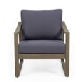 thumbnail image 7 of GDF Studio Johnlucas Outdoor Acacia Wood Club Chair with Cushion, Gray and Dark Gray, 7 of 7