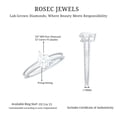 thumbnail image 5 of Rosec Jewels 5x7mm Lab Grown Diamond Solitaire Engagement Ring - EF-VS Quality, 925 Sterling Silver, US 4.00, 5 of 8